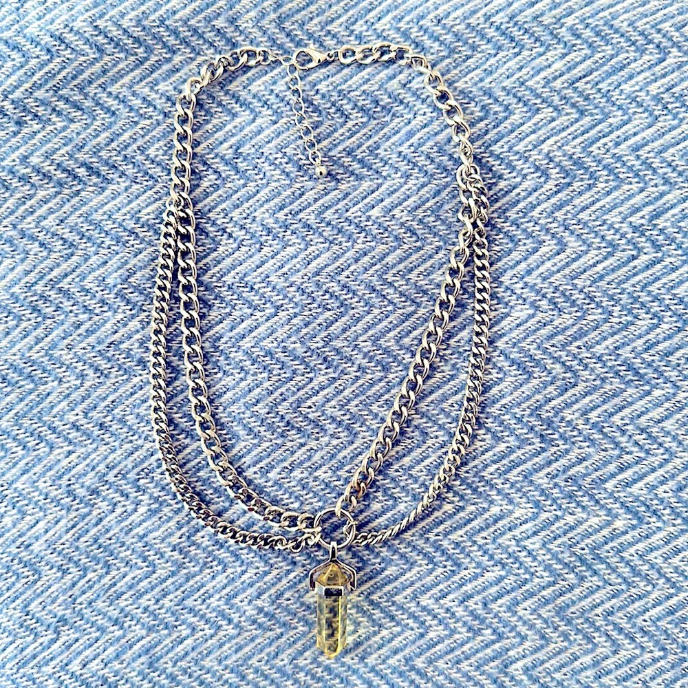 Crystal chain necklace
